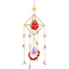 Quarter Stone Pencere Için Prizmalı Kristal Güneş Tutucu Renkli Güneş Tutucu Dekoru (Yurt Dışından)