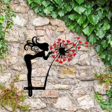 Quarter Stone Yaratıcı Çiçek Heykeli Siluet Bahçe Dekoru Açık Hava Metal Sanatı (Yurt Dışından)