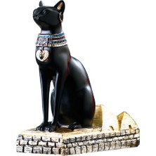 Quarter Stone Reçine Mısır Kedi Tanrı Köpek Heykelleri Hayvan Şişe Tutucu Şarap Rafı (Yurt Dışından)