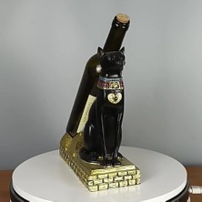 Quarter Stone Reçine Mısır Kedi Tanrı Köpek Heykelleri Hayvan Şişe Tutucu Şarap Rafı (Yurt Dışından)