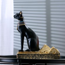 Quarter Stone Reçine Mısır Kedi Tanrı Köpek Heykelleri Hayvan Şişe Tutucu Şarap Rafı (Yurt Dışından)