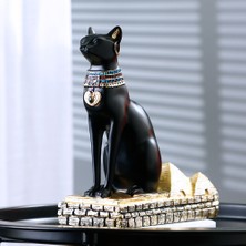 Quarter Stone Reçine Mısır Kedi Tanrı Köpek Heykelleri Hayvan Şişe Tutucu Şarap Rafı (Yurt Dışından)