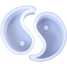 Quarter Stone 2 Adet Silikon Kalıp Yin Yang Mum Kalıbı Tai Chi Sabun Balmumu Kalıbı (Yurt Dışından)