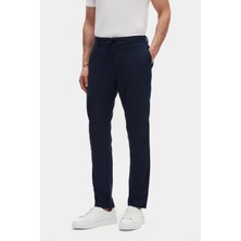 Ds Damat Slim Fit Açık Lacivert Beli Lastikli Ipli Fermuarlı Likralı Rahat Jogger Pantolon 2HC03ORTJGR01