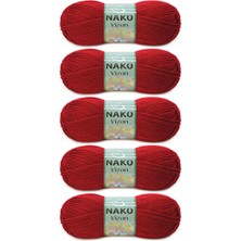 Nako,vizon 01175 Koyu Kırmızı  5ADET