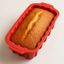 Silikon Baton Kek Kalıbı ve 6lı Tepsi Muffin Kalıp Kırmızı Kek Kalıbı