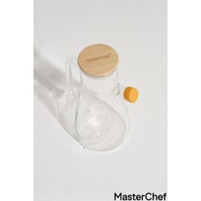 Master Chef Masterchef Yağdanlık 1000 ml Bambu Kapak Cam Yağdanlık