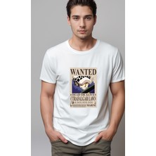 Petite Pati One Piece Wanted Trafalgar Law Baskılı Unisex Tshirt