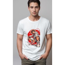 Petite Pati One Piece Luffy Baskılı Unisex Tshirt