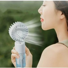 Buhar Üflemeli Mini El Fanı Taşınabilir Şarj Edilebilir Soğutucu Su Üfleme Mini Fan