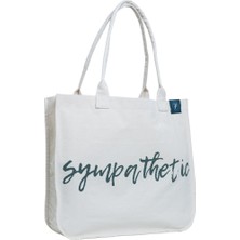 Papary Canvas Çanta - Sympathetic Doğal Bej Kumaş Üzerine Emprime Baskı