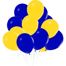 Sarı Lacivert Balon 10'lu 12”