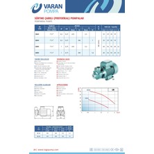 Alavan Varan Qb 60  Sürtme Fanlı / Preferikal Su Pompası 0.5 Hp / 0.37 Kw - Monofaze 220 V | 35 Mss, 2 M3/h