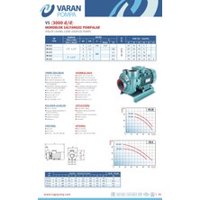 Alavan Varan Vs 254 Monoblok Salyangoz Santrifüj Pompa 4 Hp / 3 Kw, Trifaze 380 V, 31 Mss, 45 M3/h