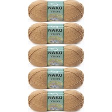 Nako,vizon 00221 Karamel  5ADET