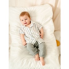 Müslin Gömlek Pantolon Takım | Erkek Bebek Yazlık 2’li Set | 6-36 Ay | KD53217