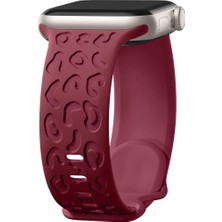 Sneezy Apple Watch Uyumlu 44 45 46MM Leopar Desenli Yumuşak Silikon Kordon Seri 2 3 4 5 6 Se 7 8 9 10