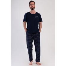 Erkek Kısa Kol Lacivert Pijama Takım C0T3N1O804