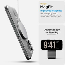 PSGT Psgt Apple iPhone 16PRO Max Kılıf Magsafe Wireless Şarj Destekli Şeffaf Kapak Magnetic Crystal Case