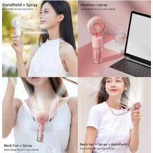 Buhar Üflemeli Mini El Fanı Taşınabilir Şarj Edilebilir Soğutucu Su Üfleme Mini Fan