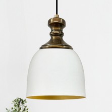 Deep Beyaz Eskitme Knob Başlık Tekli Avize Sarkıt Salon Mutfak Butik Lamba Aydınlatma Avizeler