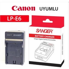 Sanger,canon Lp-E6 Için yedek Batarya + Şarj Cihazı