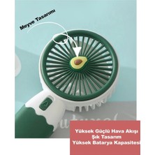 Meyve Emojili Mini El Fanı Taşınabilir Şarj Edilebilir Soğutucu Mini Fan