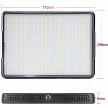 Pdx Plus,panasonic ve Diğer Profosyonel Video Cameralar Için 320 Ledli Beyaz Işık Seti  ( Şarj Aleti +770MAH Batarya )