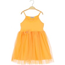 Kız Çocuk Elbise Tüllü Taç Tokalı