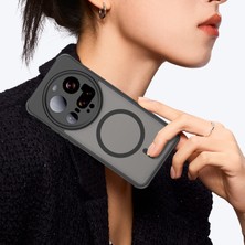 4u Sky Xiaomi 15 Ultra Kılıf Için Magsafe Anti Drop Pc+Tpu Telefon Kapağı ile Uyumlu-Siyah (Yurt Dışından)
