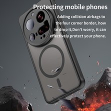 4u Sky Xiaomi 15 Ultra Kılıf Için Magsafe Anti Drop Pc+Tpu Telefon Kapağı ile Uyumlu-Siyah (Yurt Dışından)