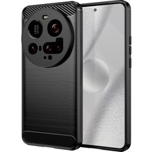 4u Sky Xiaomi 15 Ultra Kılıf Koruyucu Telefon Kapağı Karbon Fiber Doku Fırçalanmış-Siyah (Yurt Dışından)