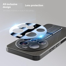 4u Sky Xiaomi 15 Ultra Için Kickstandlı Kılıf, Parmak Izi Önleyici Ipek Dokulu Pu+Tpu Telefon Arka Kapağı-Gri (Yurt Dışından)