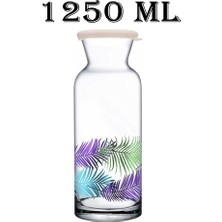 43284 Cam 1260CC Renk Değiştiren Fairy Tale Kapaklı Karaf Başucu Su Şişesi