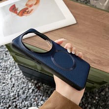 4u Sky Xiaomi 15 Ultra Kılıf Magsafe Pu Deri+Tpu Telefon Arka Kapağı ile Uyumlu-Mavi (Yurt Dışından)