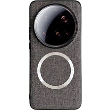 4u Sky Xiaomi 15 Ultra Kılıf Için Drop-Proof Tpu+Bez Arka Telefon Kapağı Magsafe-Gri ile Uyumlu (Yurt Dışından)