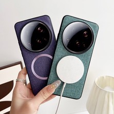 4u Sky Xiaomi 15 Ultra Kılıf Için Drop-Proof Tpu+Bez Arka Telefon Kapağı Magsafe-Gri ile Uyumlu (Yurt Dışından)