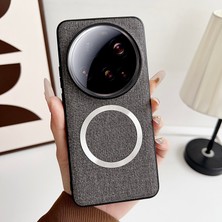 4u Sky Xiaomi 15 Ultra Kılıf Için Drop-Proof Tpu+Bez Arka Telefon Kapağı Magsafe-Gri ile Uyumlu (Yurt Dışından)