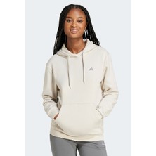 Adidas Kadın Kapüşonlu Sweatshirt W Sl Fc Hd IY9228 Ekru Desenli XL Sezonluk Rahat Kesim