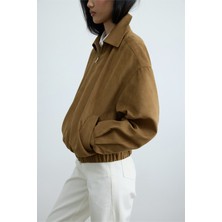 Camel Chiara Süet Bomber Ceket