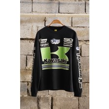 Race Day Kawasaki Uzun Kol T-Shirt