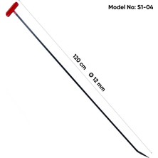 70 cm 10 mm Çap Tek Kıvrımlı Vida Dişli Boyasız Göçük Düzeltme Çubuğu - S3-02, Pdr Çubuk