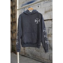Rebel Saints Hoodie Siyah Kapşollu Oversize Sweatshirt