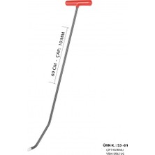 70 cm 10 mm Çap 7'li Boyasız Göçük Düzeltme Çubuk Seti - S3-Set