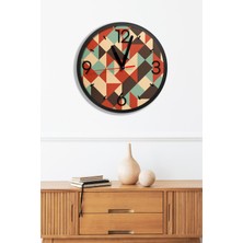Dekoratif Ahşap Mdf 3D Efektli 5mm Duvar Saati - Model 18
