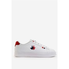 Liger Unisex Sneakers Günlük Spor Ayakkabı BEYAZ - KIRMIZI