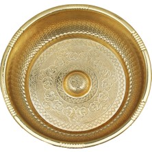 Fkn İkili Hamam Taslı Lüx Yonca Sarı Osmanlı Musluk (2 Musluk+1 Hamam Tası)