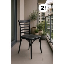 Sandalie Home Efes 2 Adet Mutfak Sandalye -Siyah