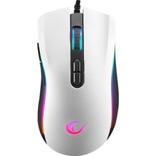 Rampage Smx-r44 V2 Makrolu Beyaz 12800 Dpı Rgb Ledli 80 Milyon Pro Gaming Oyuncu Mouse