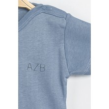 Aziz Bebe Erkek Kız Bebek Çıtçıtlı % 100 Pamuk Body & Zıbın